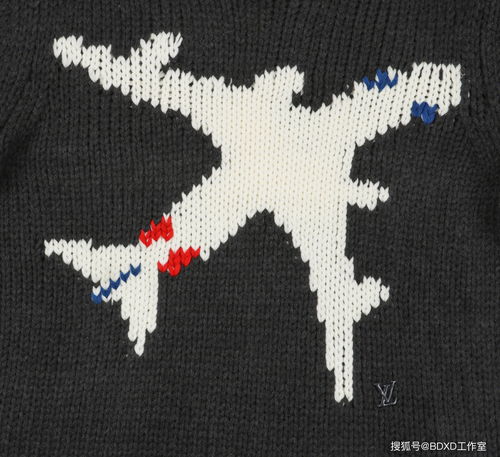 lv 21fw 飛機提花圓領毛衣