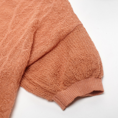 犁人坊2017秋夏季新款時尚休閑文藝氣質(zhì)圓領(lǐng)肌理個性下擺毛織上衣 - 360購物